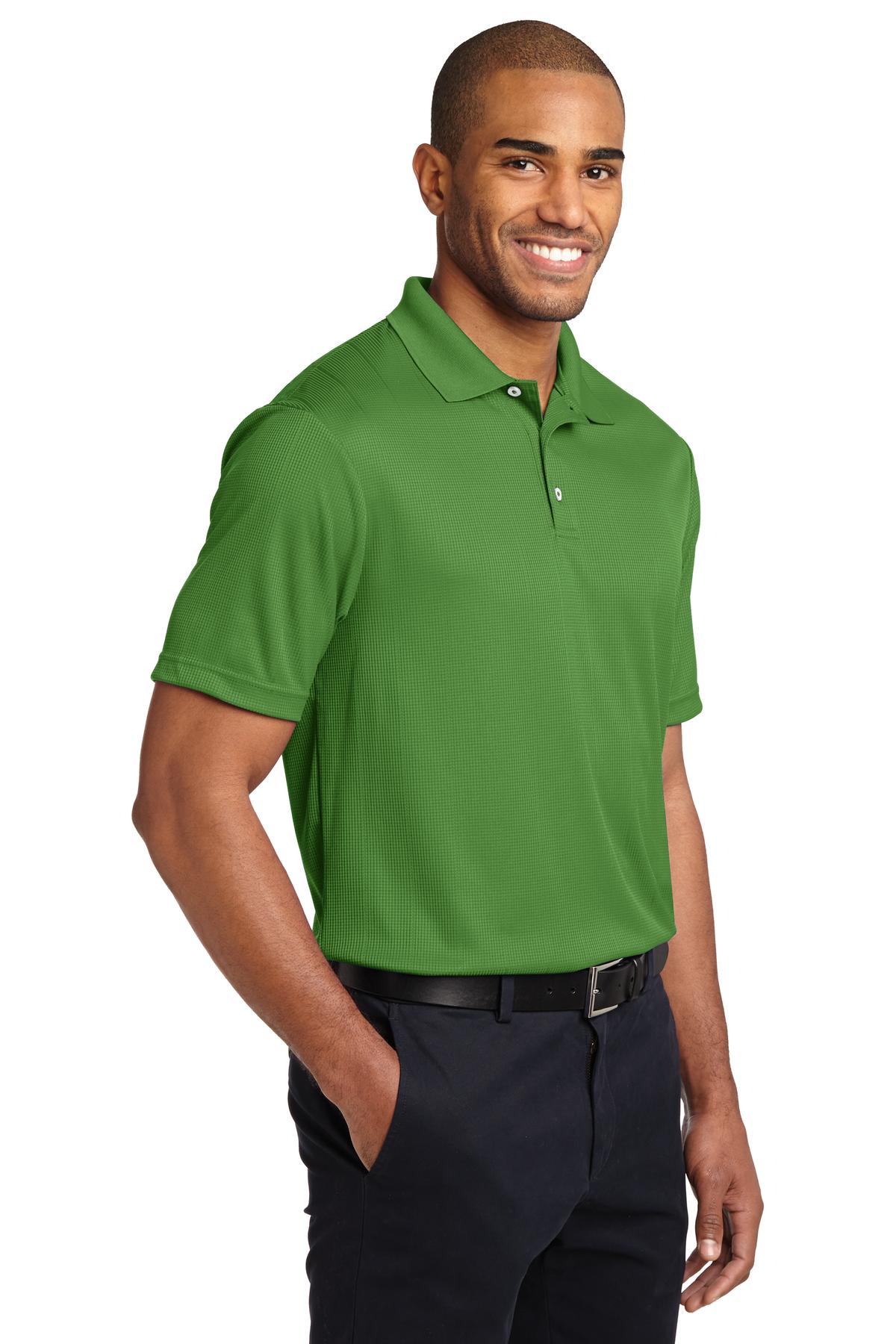 Vine Green Port Authority Performance Fine Jacquard Polo. K528