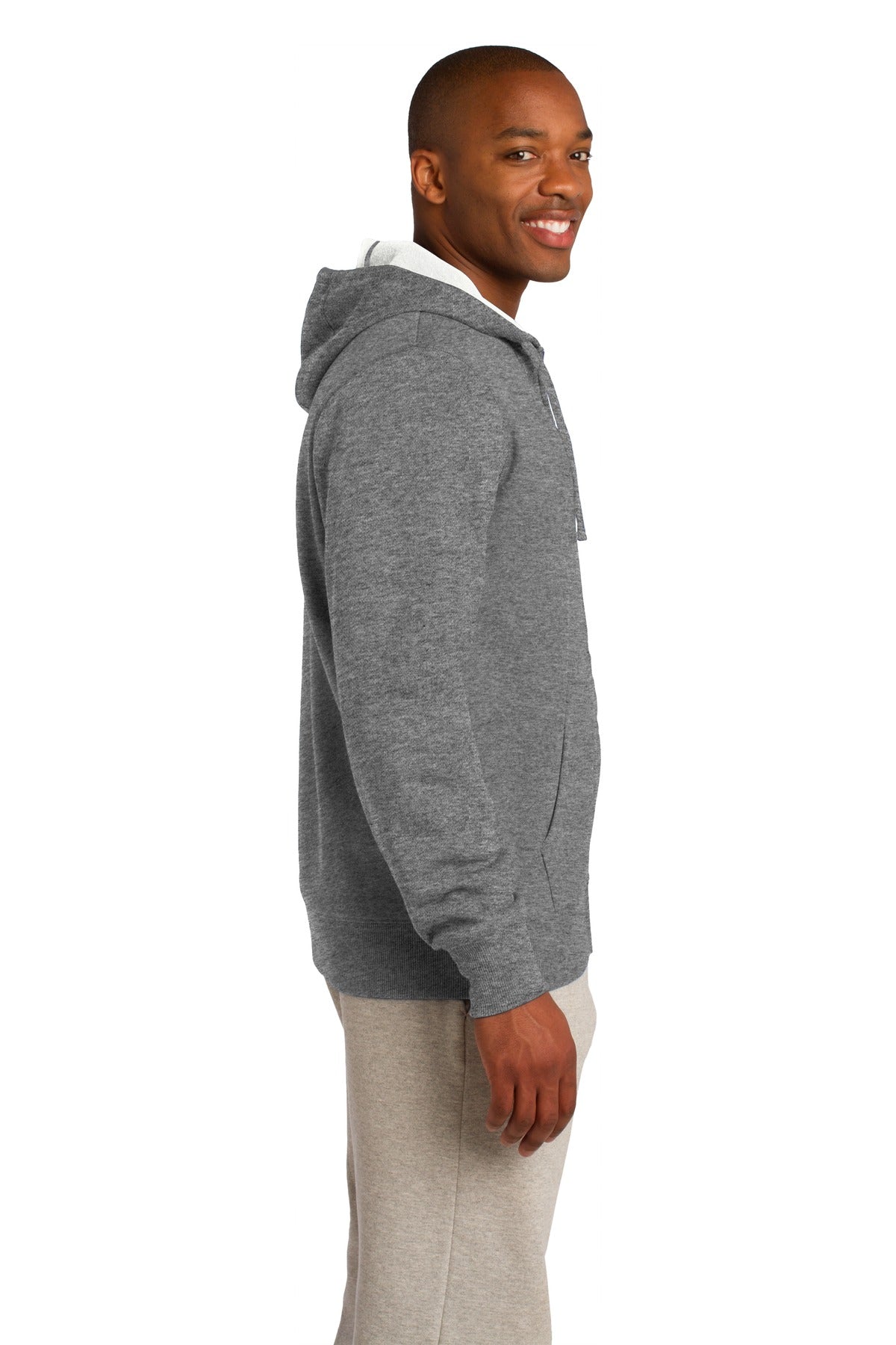 Vintage Hthr Sport-Tek Full-Zip Hooded Sweatshirt. ST258