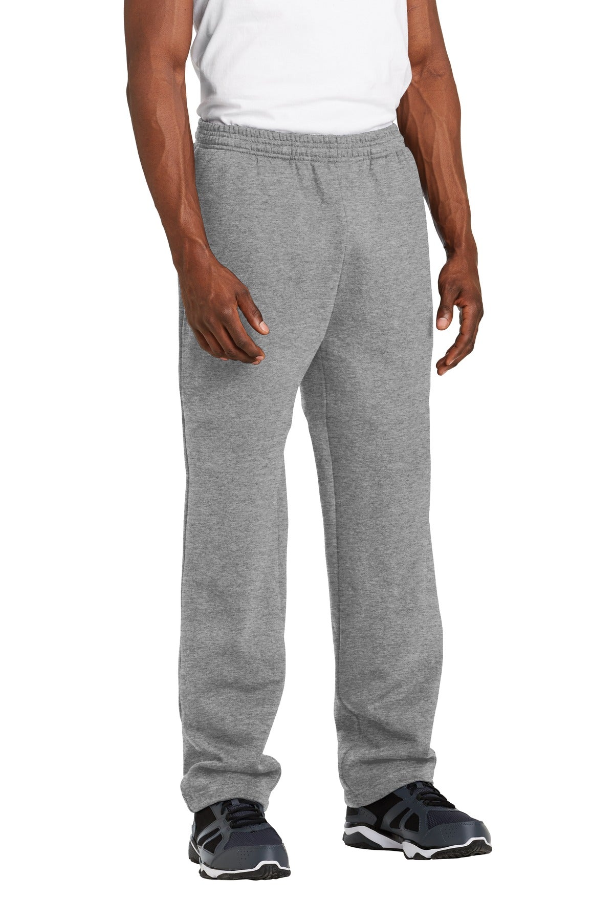 Vintage Hthr Sport-Tek Open Bottom Sweatpant. ST257