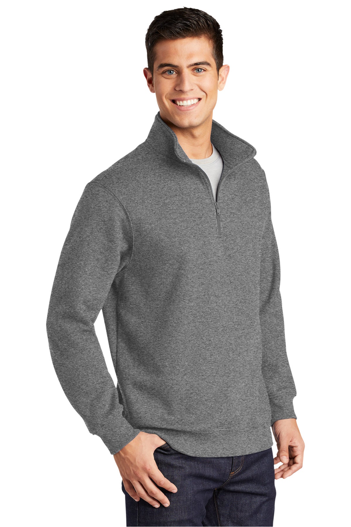 Vintage Hthr Sport-Tek Tall 1/4-Zip Sweatshirt. TST253