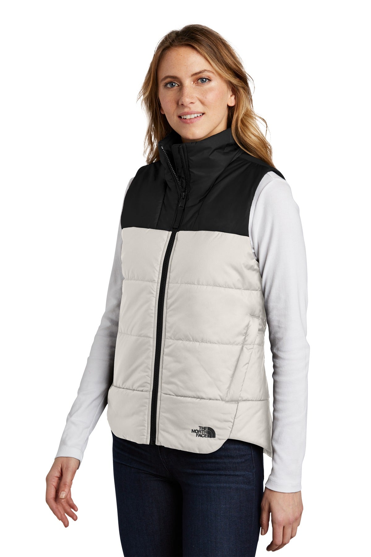 Vintage White The North Face Women's Everyday Insulated Vest. NF0A529Q