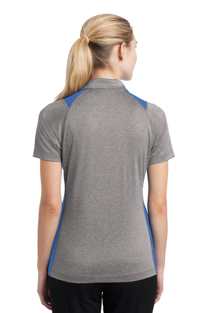Vnt He/Car Blu Sport-Tek Women's Heather Colorblock Contender Polo. LST665