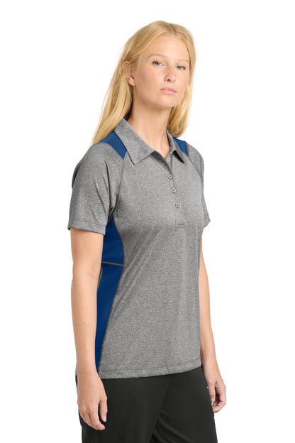 VtgHthr/Ry Sport-Tek Women's Heather Colorblock Contender Polo. LST665