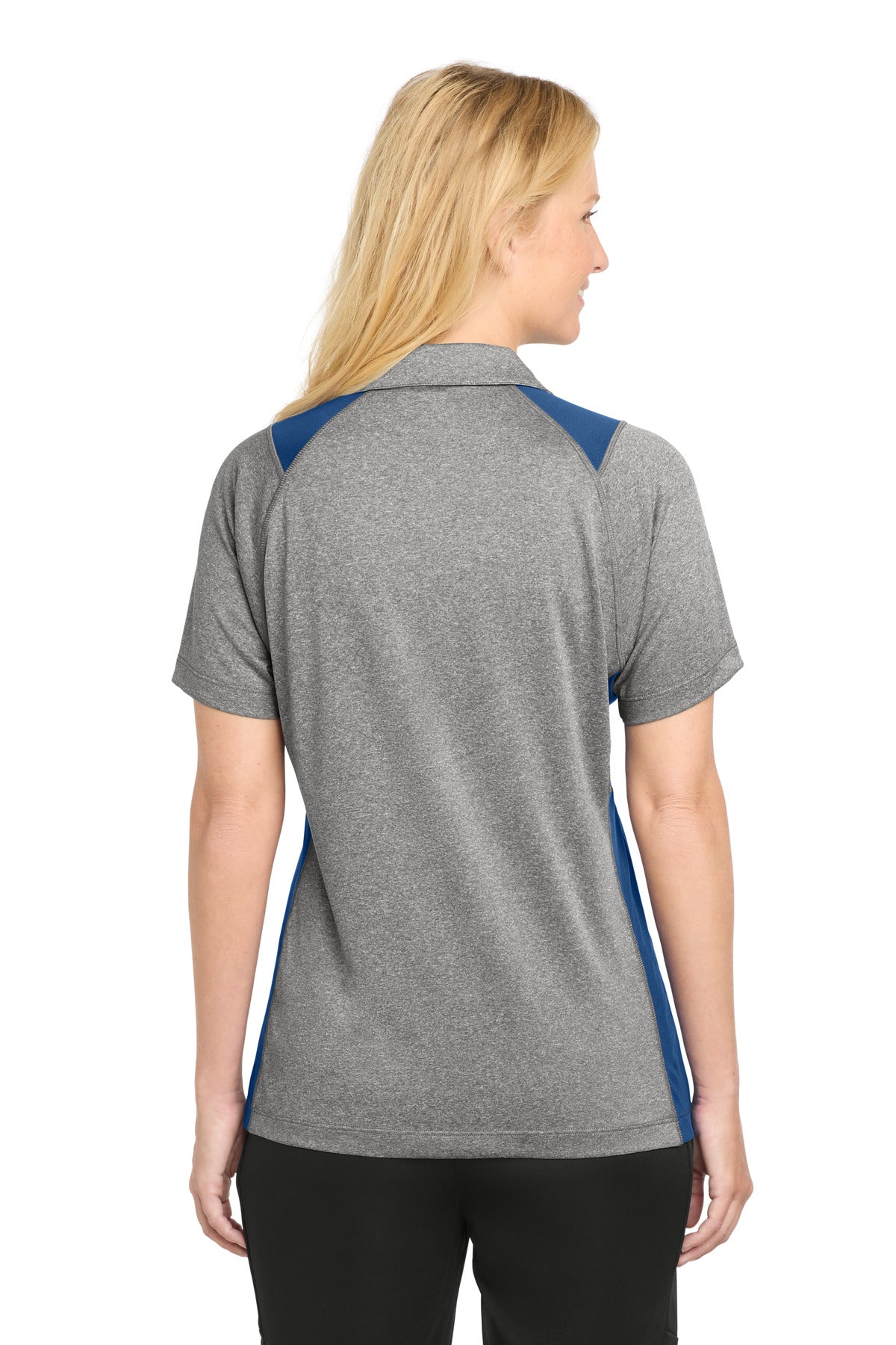 VtgHthr/Ry Sport-Tek Women's Heather Colorblock Contender Polo. LST665