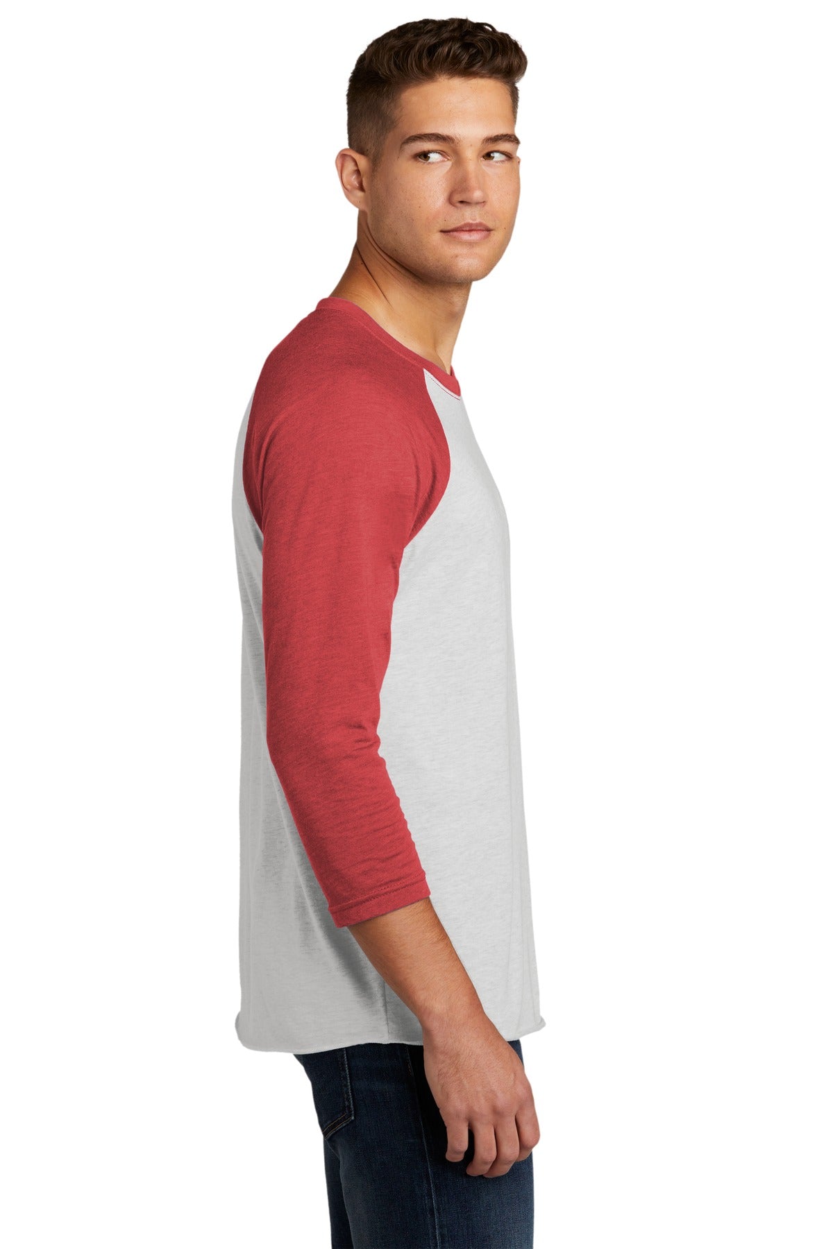VtgRd/HtWh Next Level Apparel Adult Tri-Blend 3/4-Sleeve Raglan Tee. NL6051