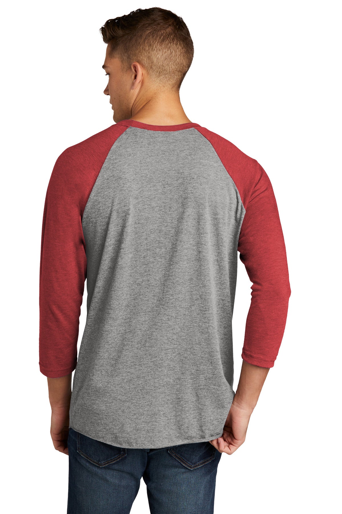 VtgRd/PrmH Next Level Apparel Adult Tri-Blend 3/4-Sleeve Raglan Tee. NL6051