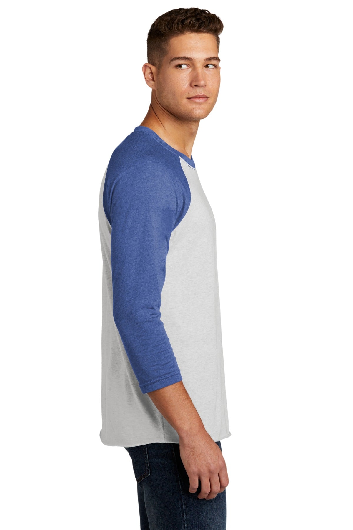 VtgRy/HtWh Next Level Apparel Adult Tri-Blend 3/4-Sleeve Raglan Tee. NL6051