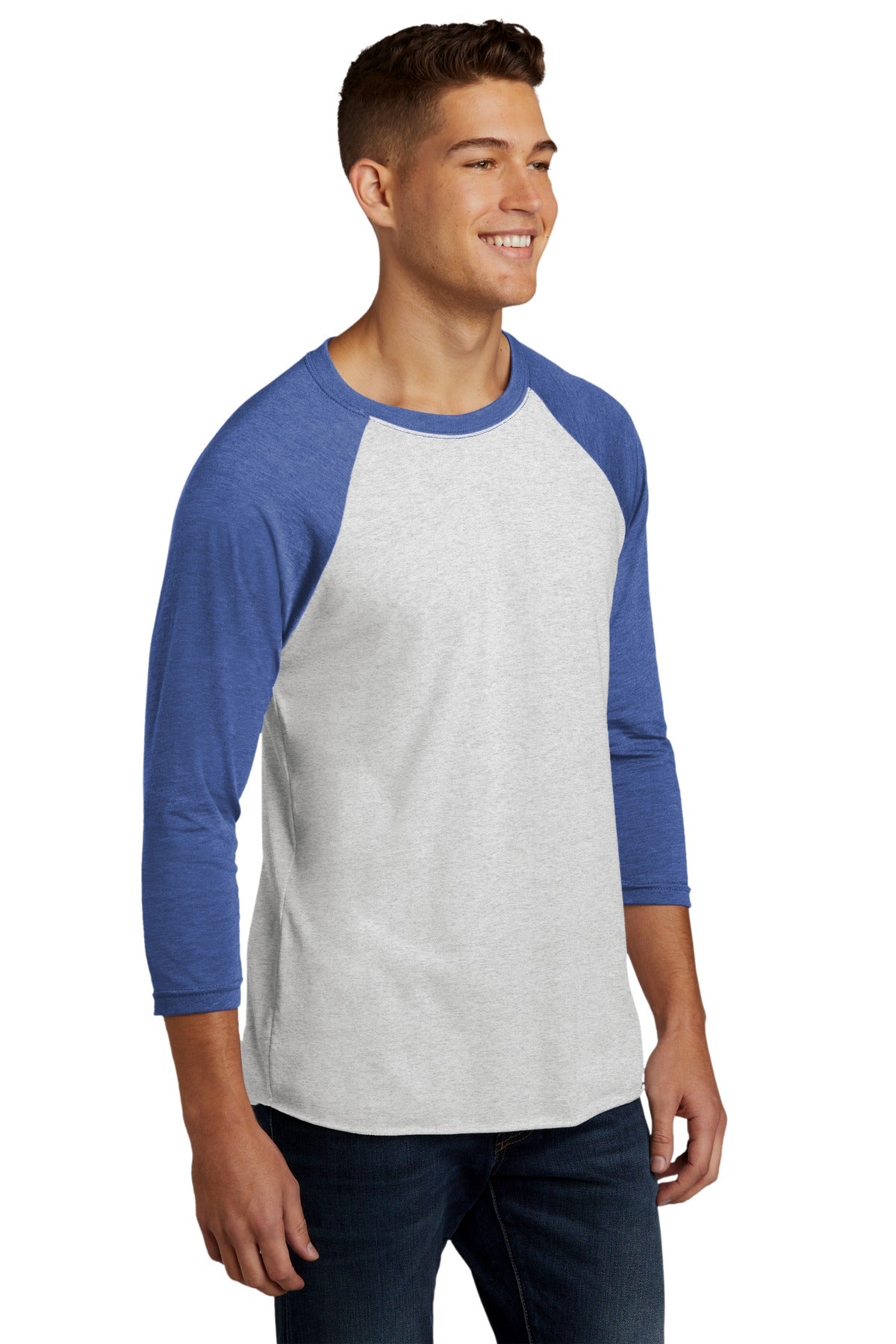 VtgRy/HtWh Next Level Apparel Adult Tri-Blend 3/4-Sleeve Raglan Tee. NL6051