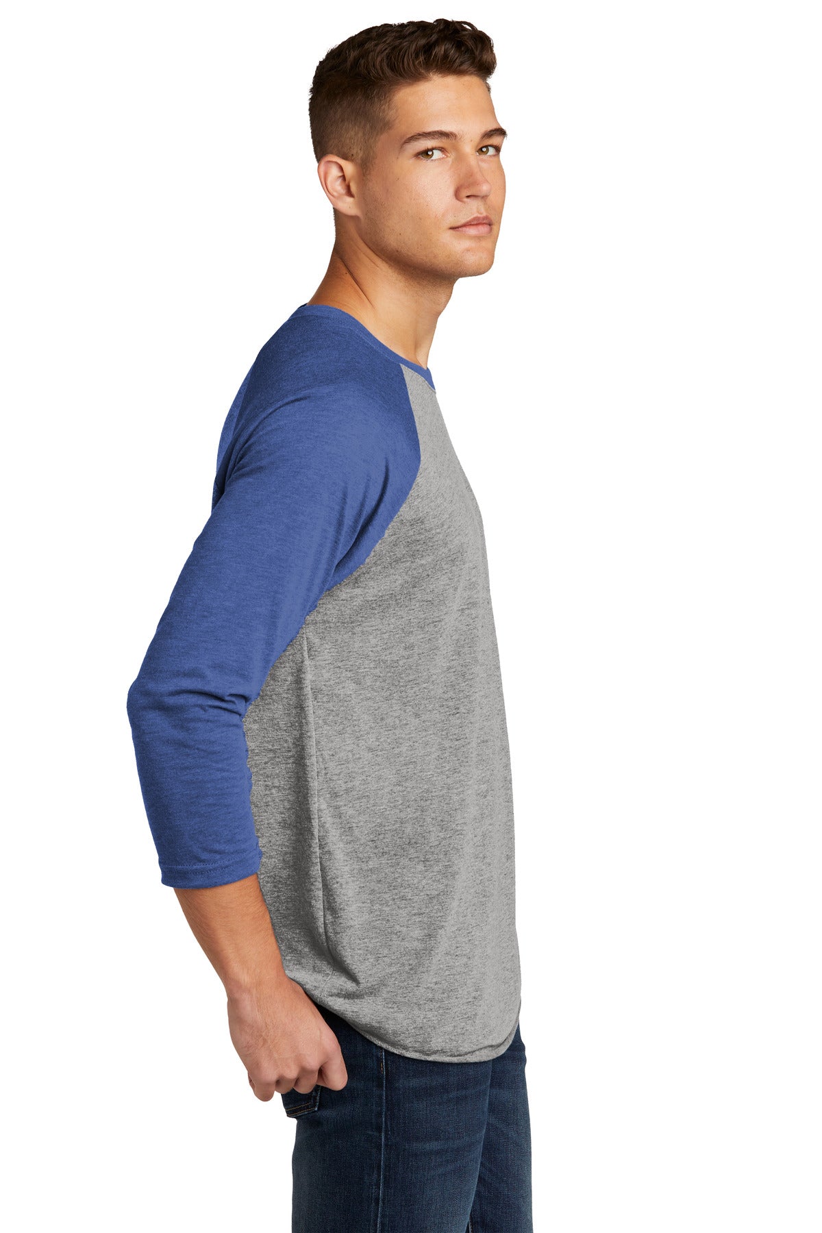 VtgRy/PrmH Next Level Apparel Adult Tri-Blend 3/4-Sleeve Raglan Tee. NL6051