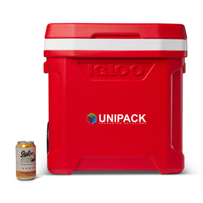 White-Red Star Igloo® Profile II 60 Qt Roller Cooler