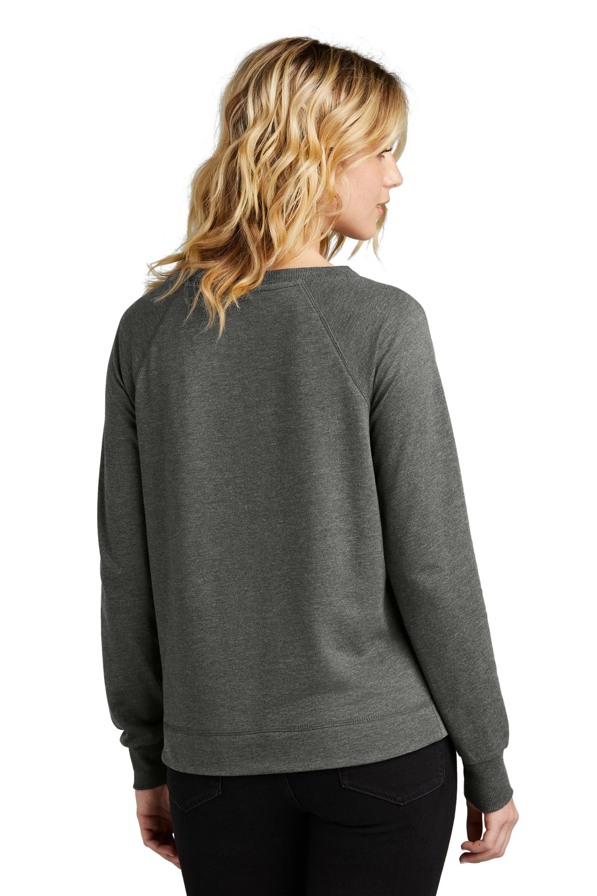 WashedCoal District Women's Featherweight French Terry Long Sleeve Crewneck DT672