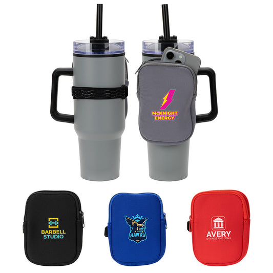 Black Cup Cadet Zippered Pouch