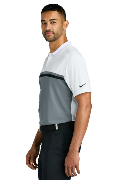 W/CoolG/Bk Nike Dri-FIT Victory Colorblock Polo NKFQ3968