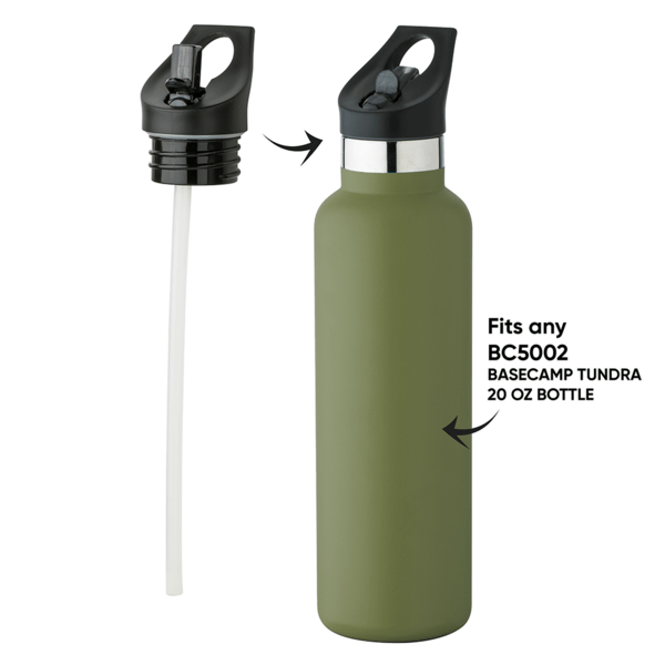 Black Flip-Top Straw Lid  for BC5002