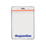 3 5/8" x 4 5/18" Printed Vertical Vinyl Pouch with Zipper