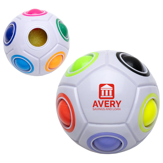 White Push Pop Stress Puzzle Ball