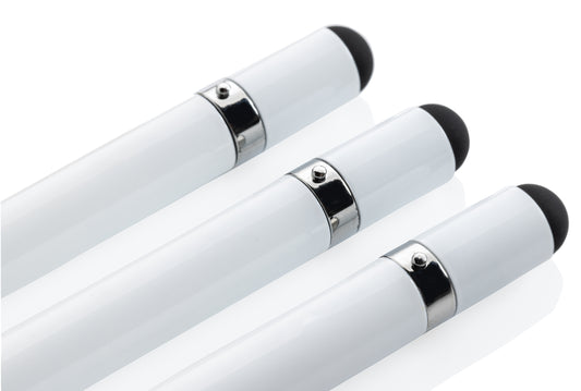 White Aluminum Inkless Pen with Eraser plain