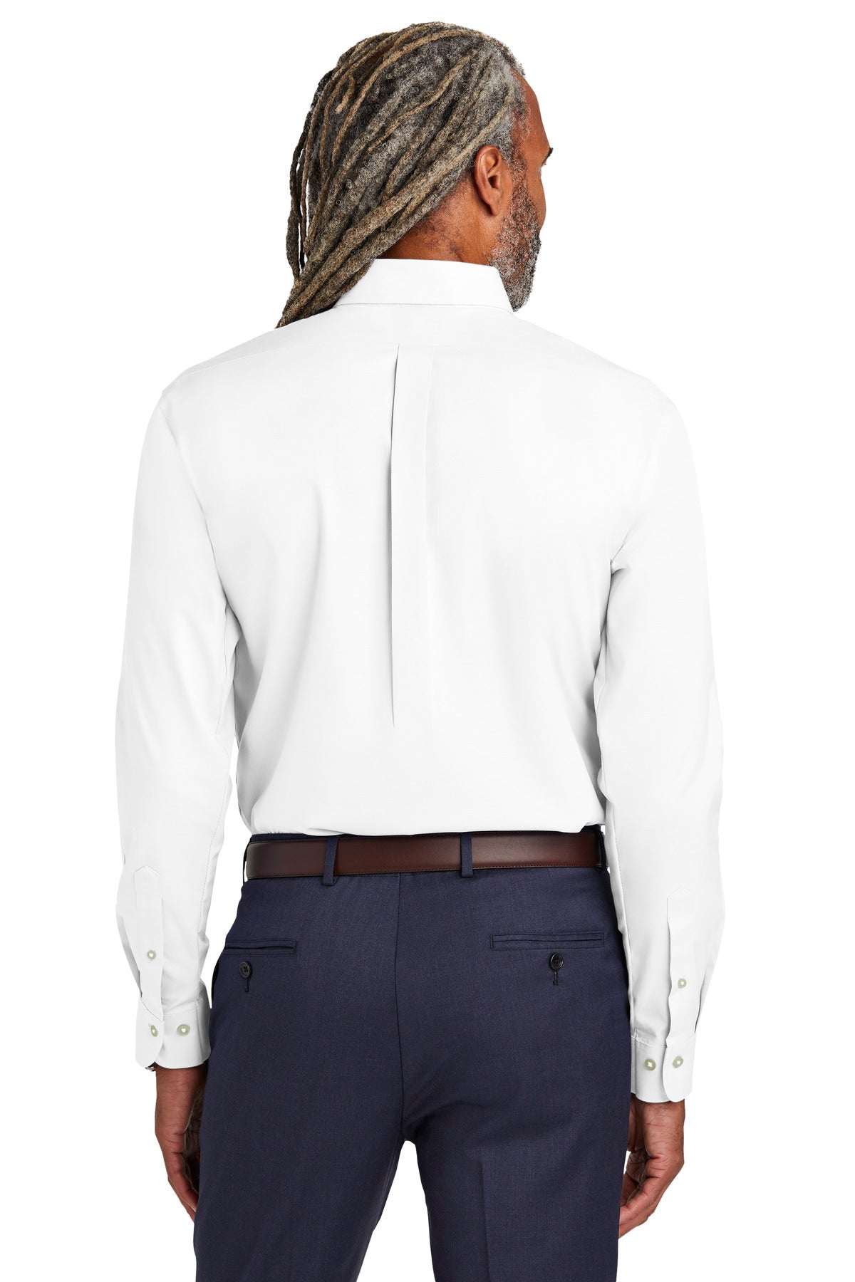 White Brooks Brothers Wrinkle-Free Stretch Pinpoint Shirt BB18000