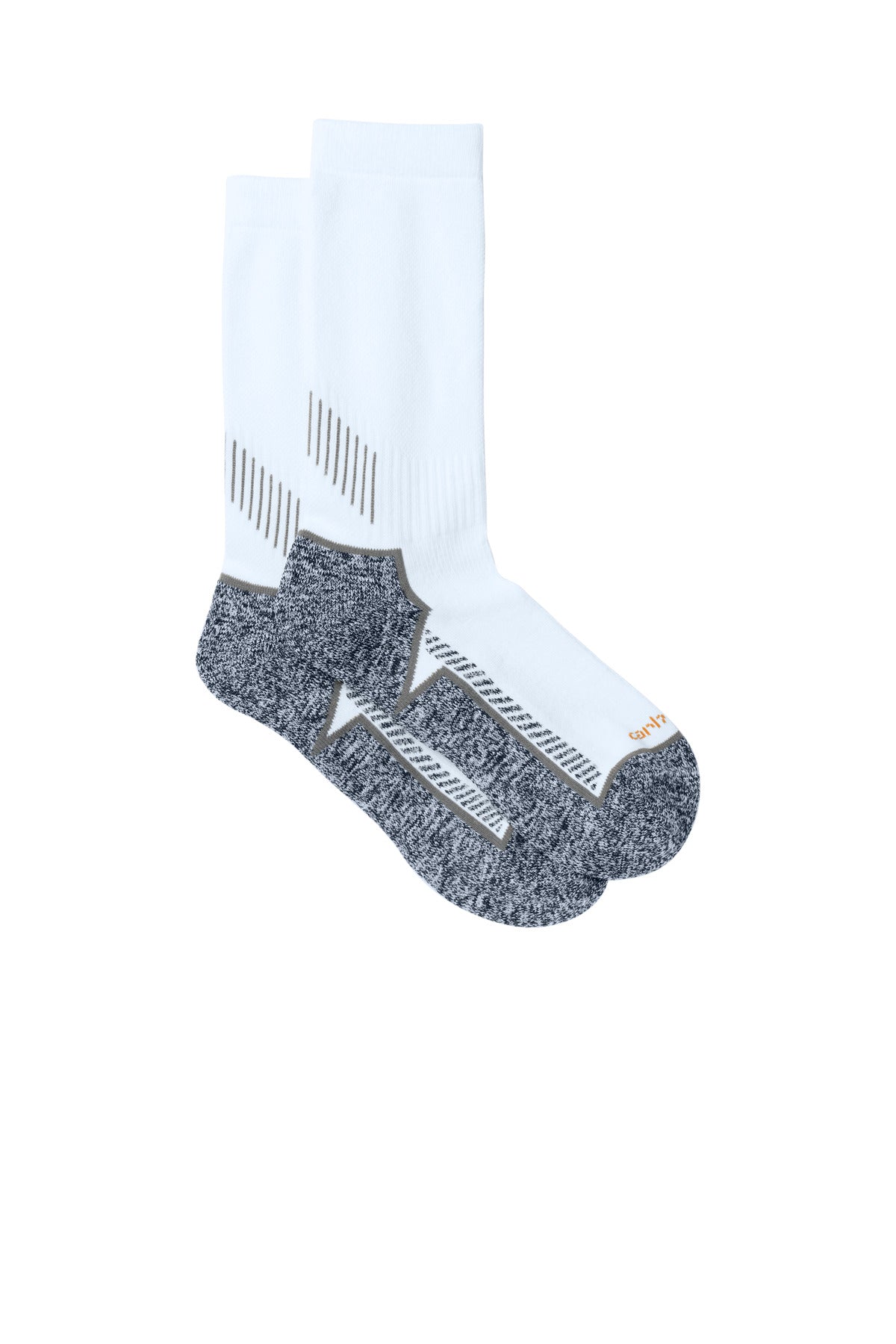 White Carhartt Force Midweight Crew Sock (3-Pack) CTSC4223