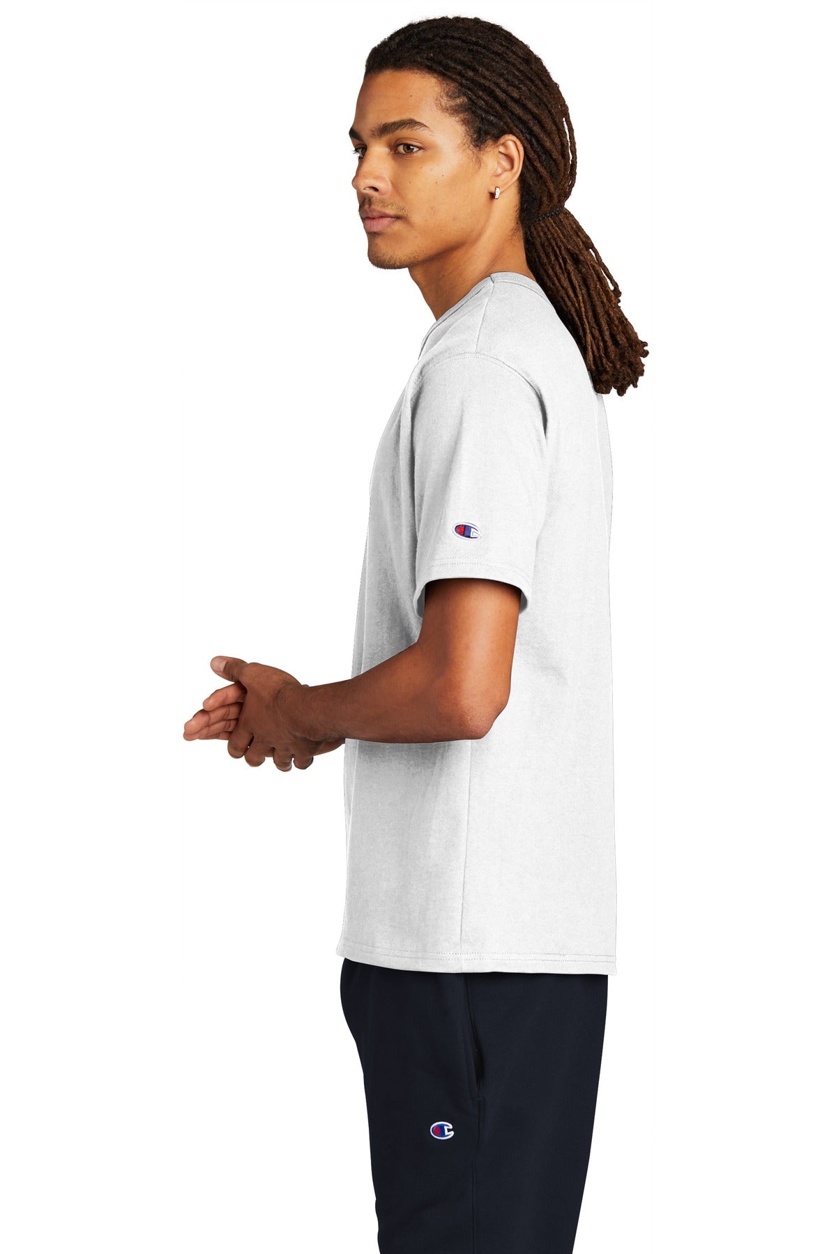 White Champion Heritage 7-Oz. Jersey Tee T105