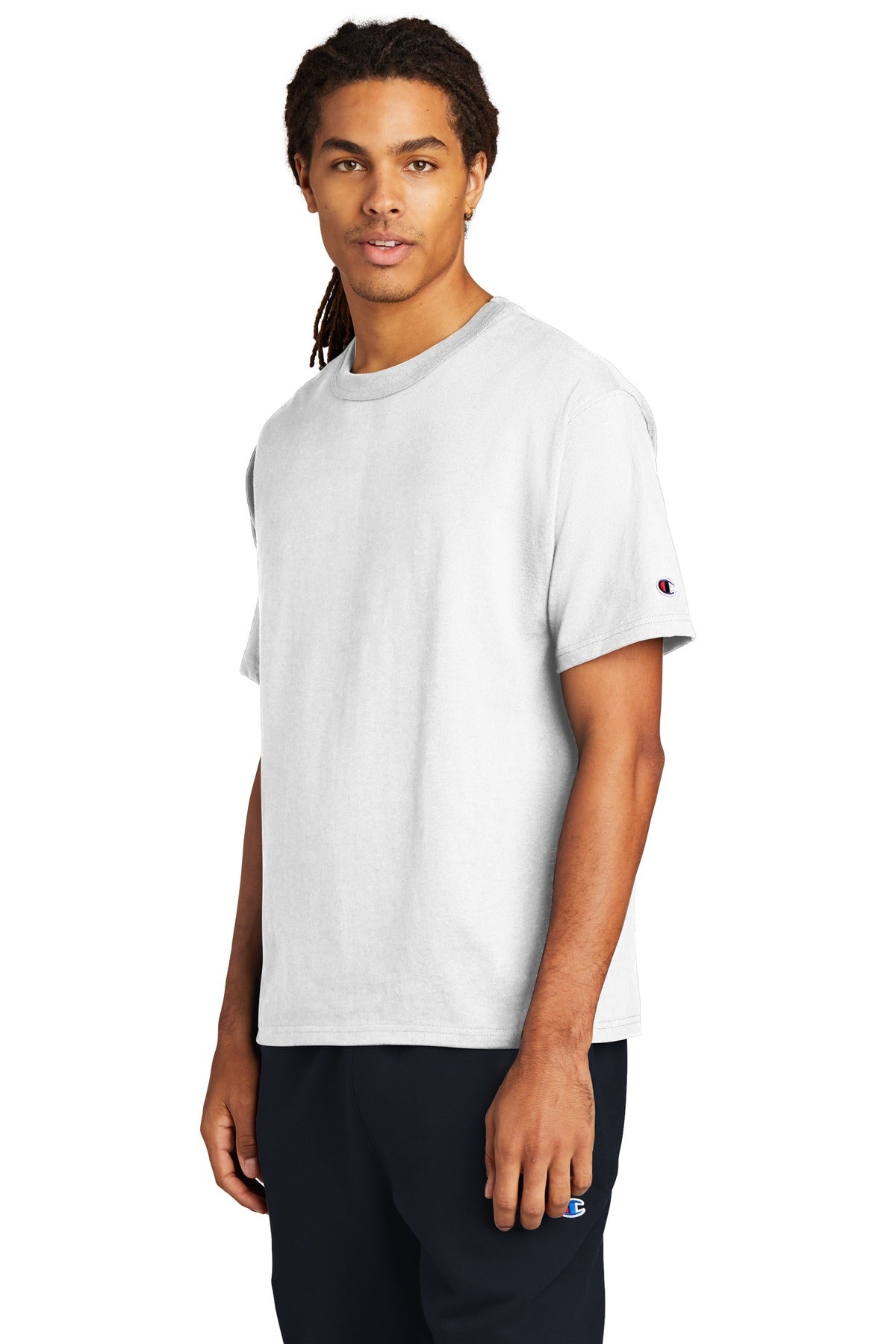 White Champion Heritage 7-Oz. Jersey Tee T105