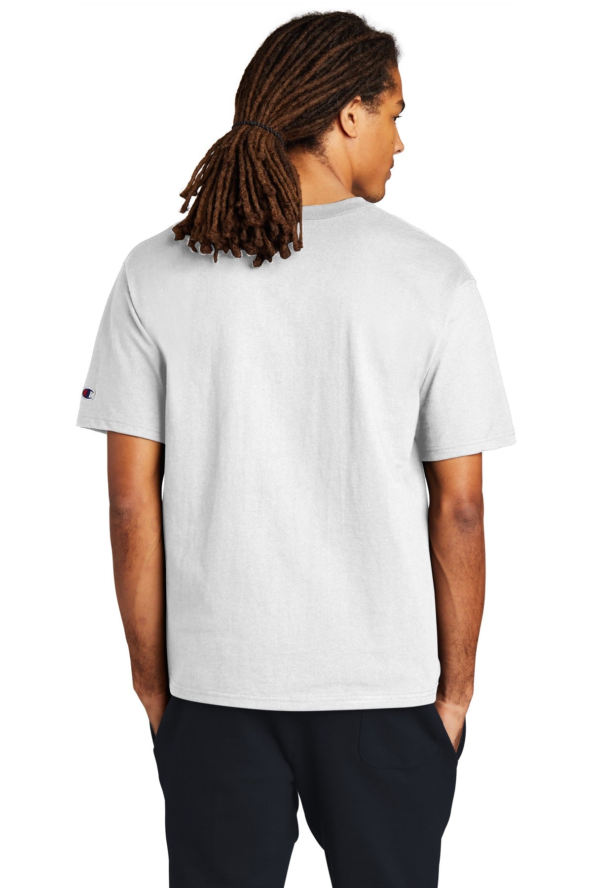 White Champion Heritage 7-Oz. Jersey Tee T105