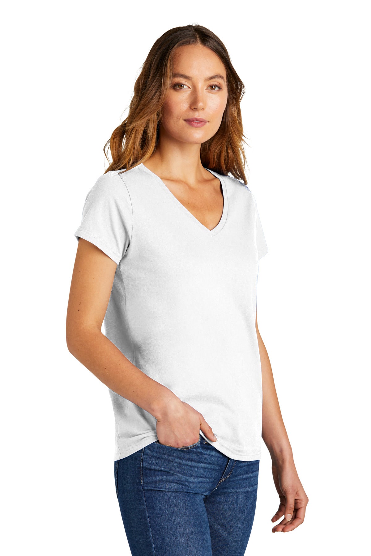White District Women's The Concert Tee V-Neck DT5002