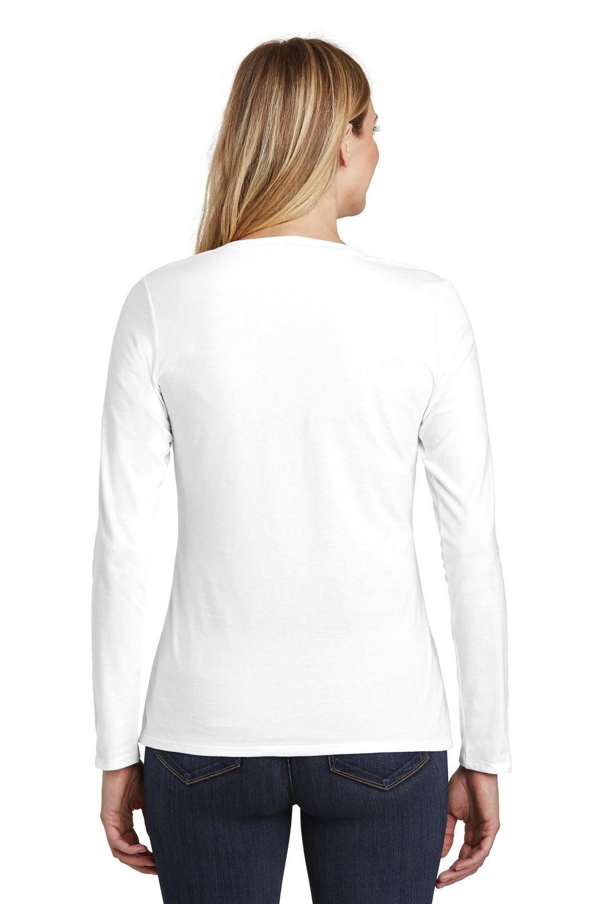 White District Women's Very Important Tee Long Sleeve V-Neck. DT6201
