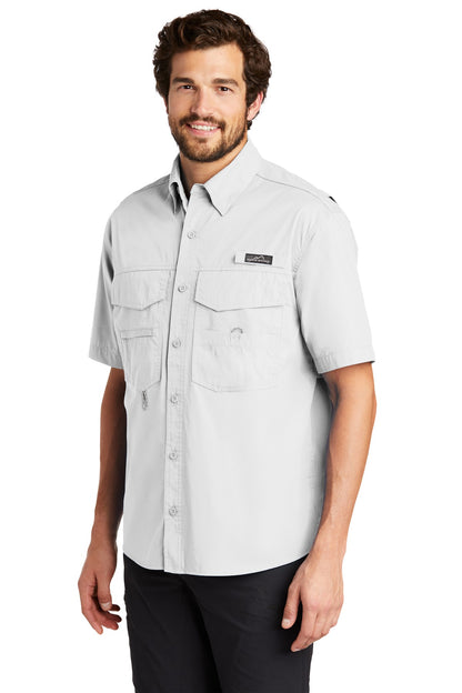 White Eddie Bauer - Short Sleeve Fishing Shirt. EB608