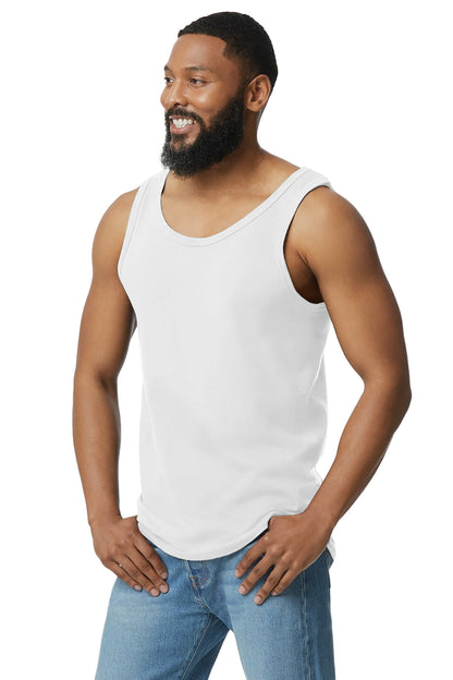 White Gildan Softstyle Tank Top 64200