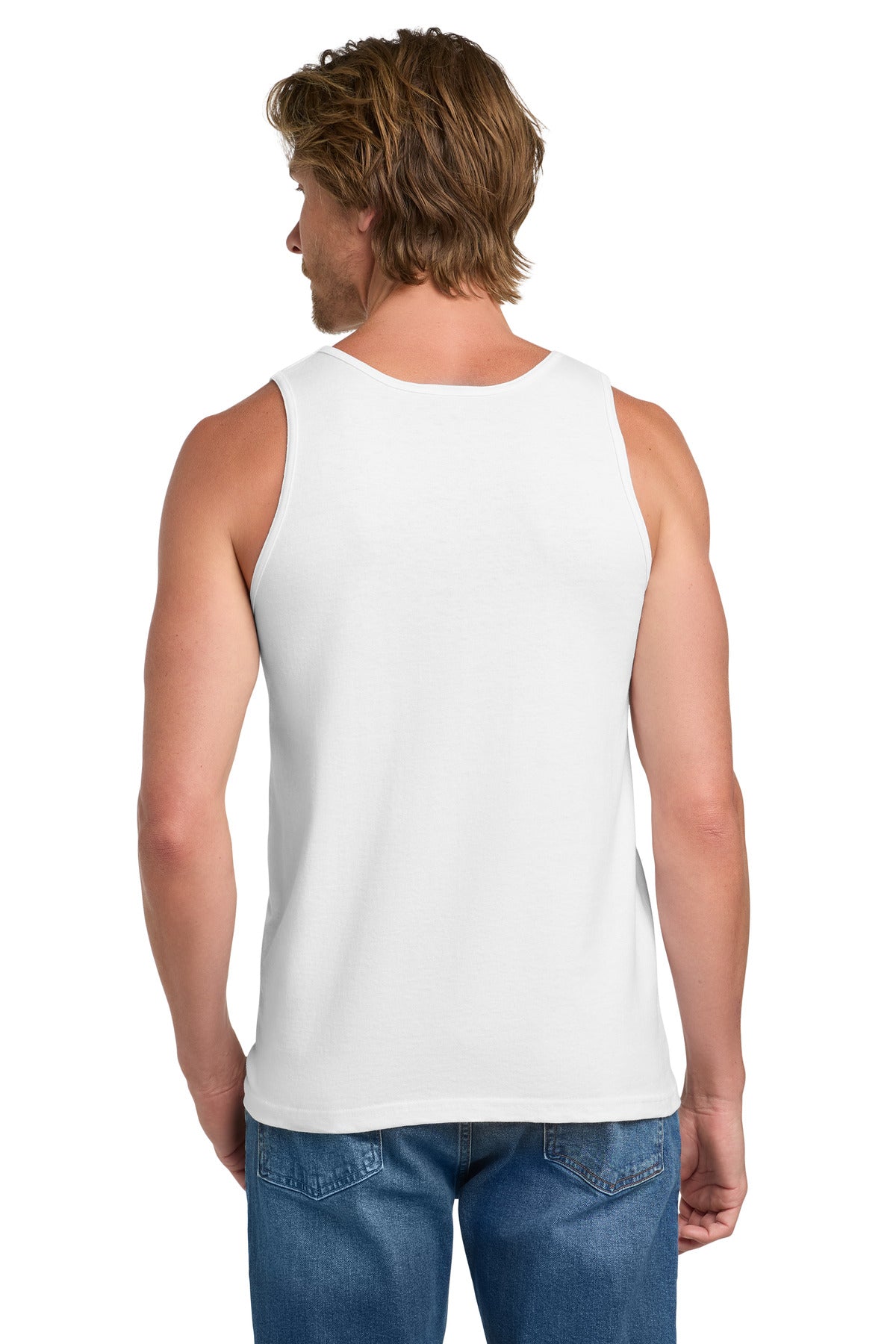 White Gildan - Ultra Cotton 100% US Cotton Tank Top. 2200