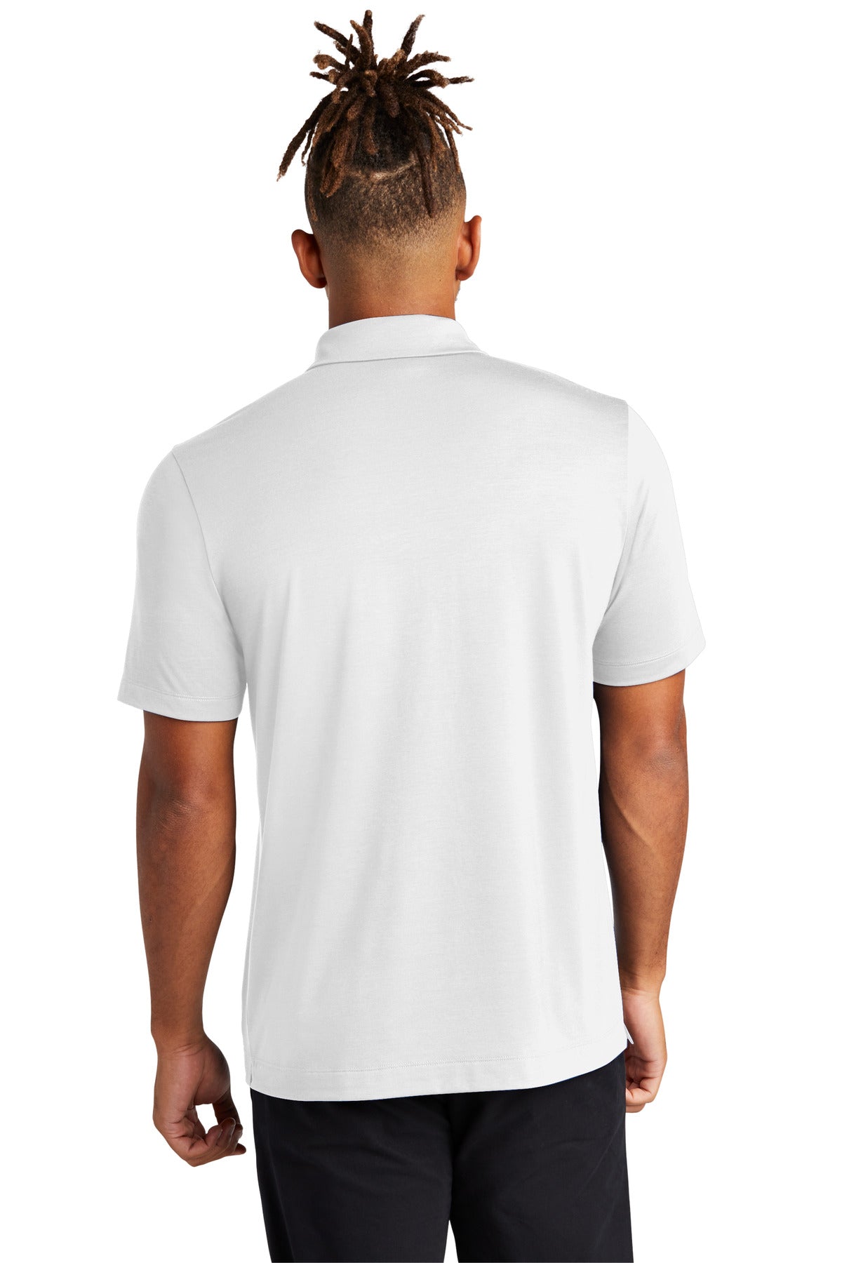 White Mercer+Mettle Stretch Jersey Polo MM1014