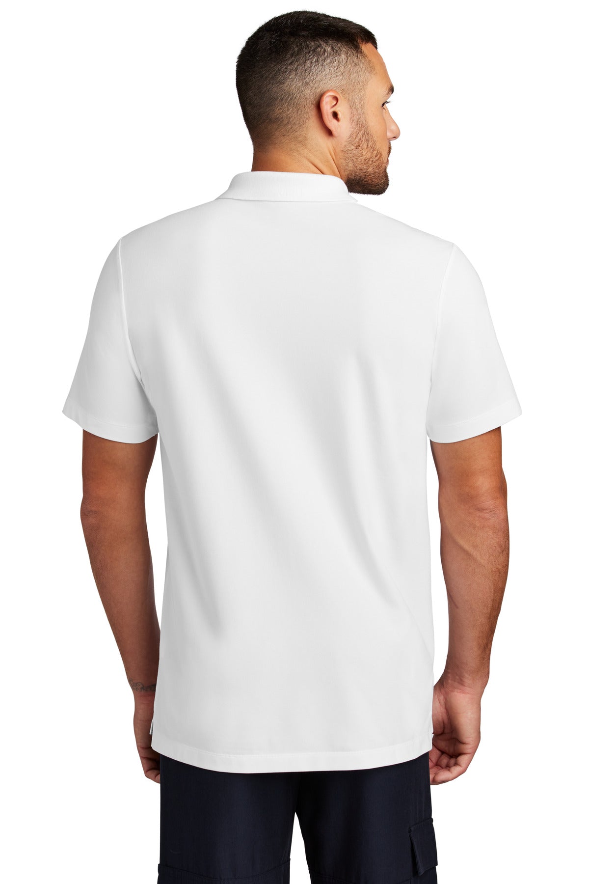 White Mercer+Mettle Stretch Pique Polo MM1004