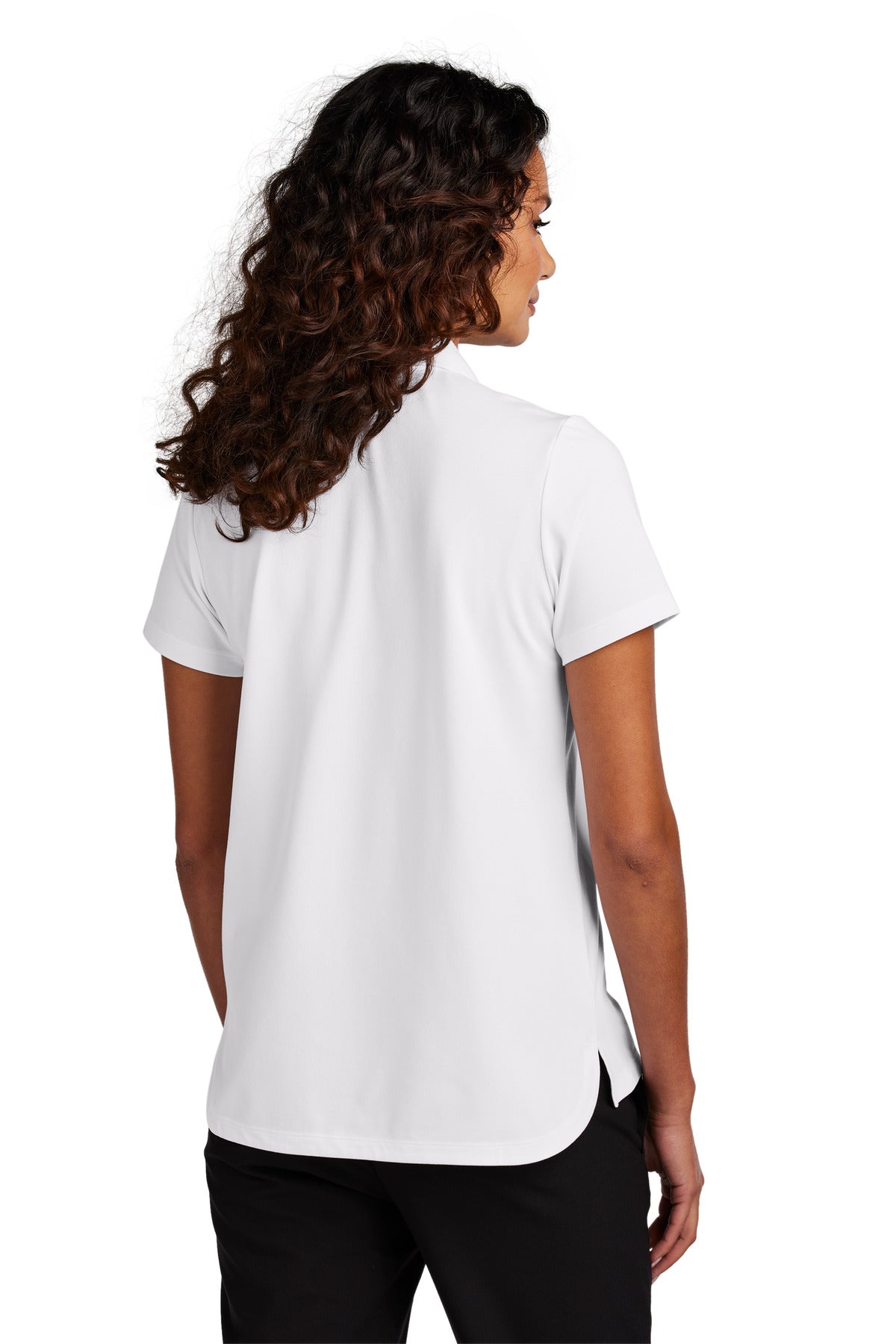 White Mercer+Mettle Women's Stretch Pique Polo MM1005