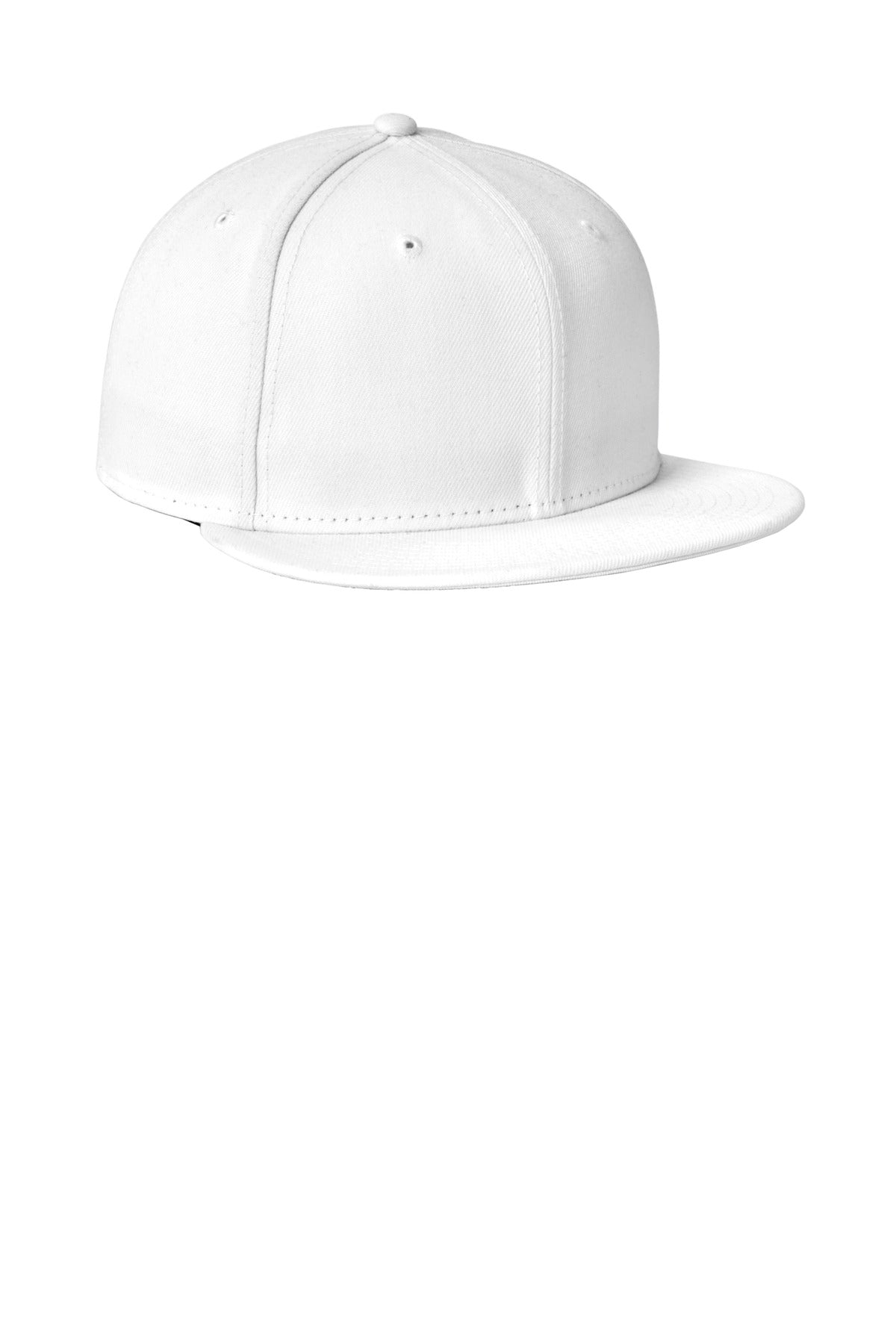 White New Era Standard Fit Flat Bill Snapback Cap NE4020