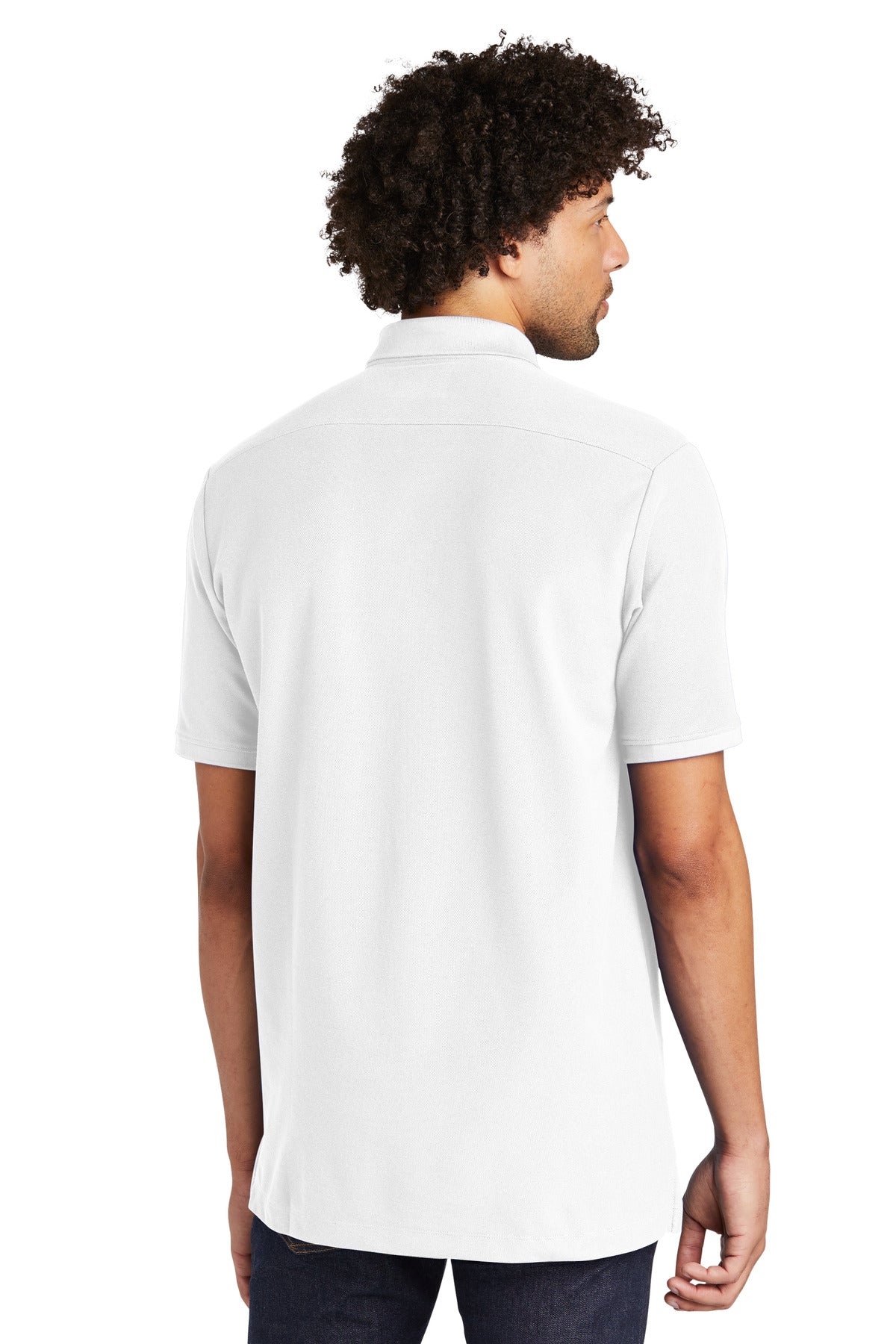 White New Era Venue Home Plate Polo. NEA300