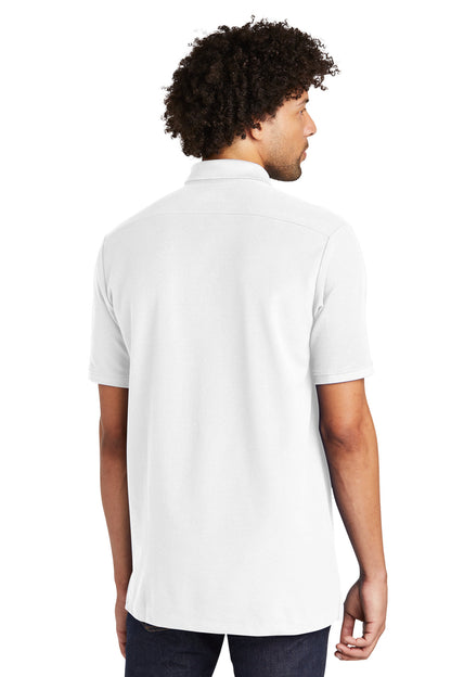 White New Era Venue Home Plate Polo. NEA300