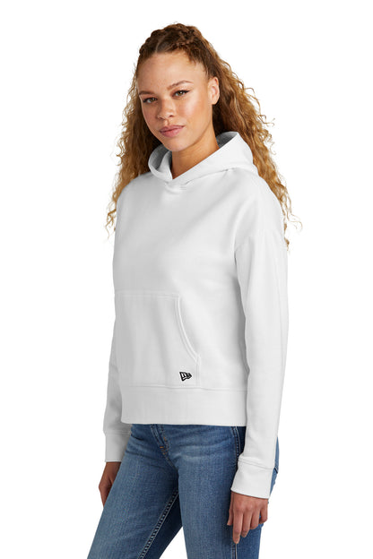 White New Era Women's Comeback Fleece Pullover Hoodie LNEA550