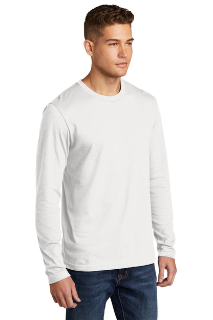 White Next Level Apparel Cotton Long Sleeve Tee. NL3601