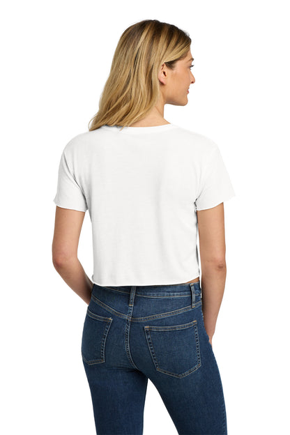 White Next Level Apparel Women's Festival Cali Crop Tee. NL5080