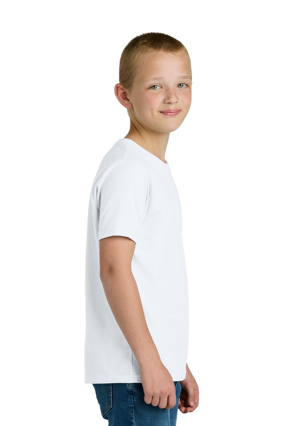 White Next Level Apparel Youth Cotton Tee NL3310