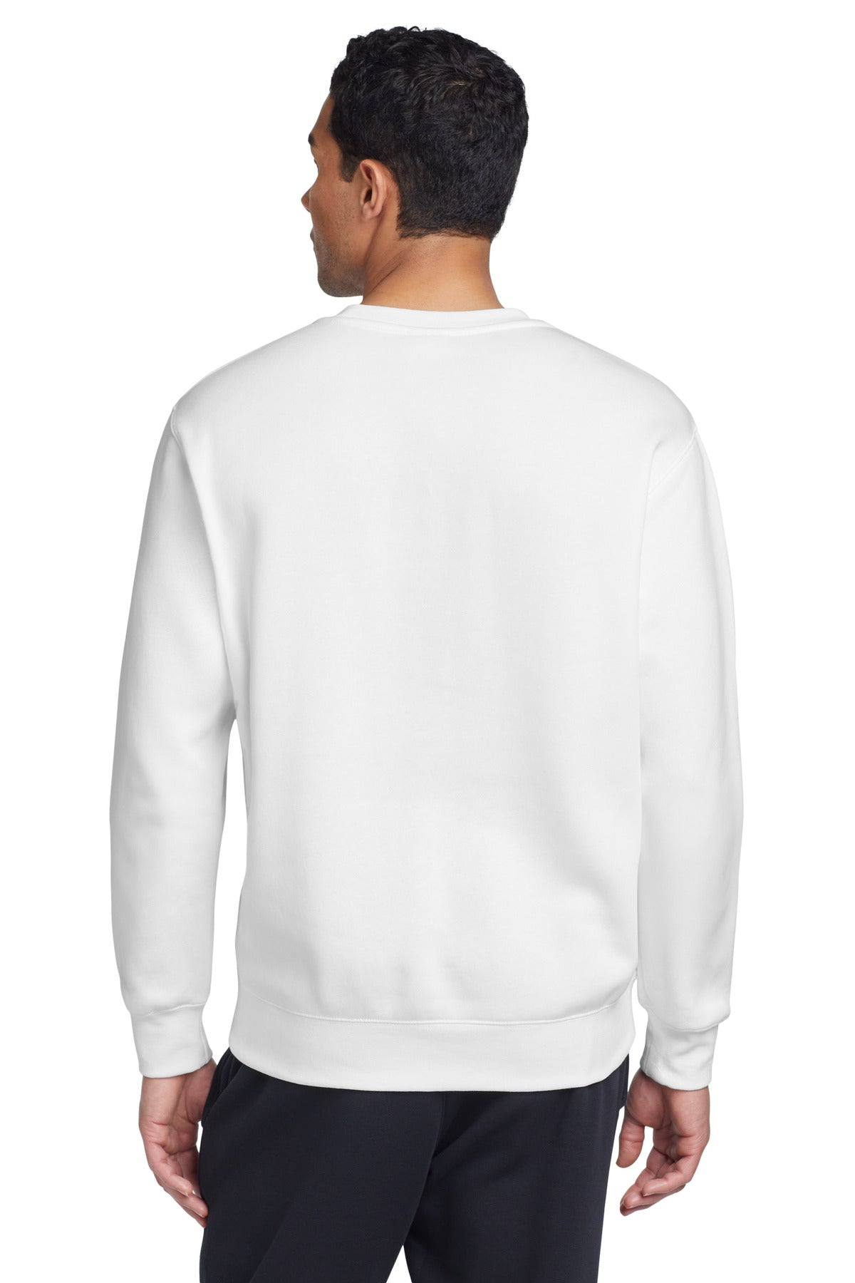 White Nike Club Fleece Crew CJ1614