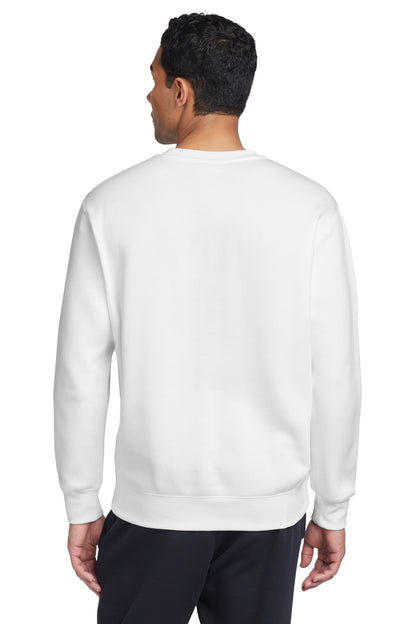 White Nike Club Fleece Crew CJ1614