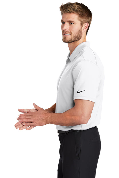 White Nike Dry Essential Solid Polo NKBV6042