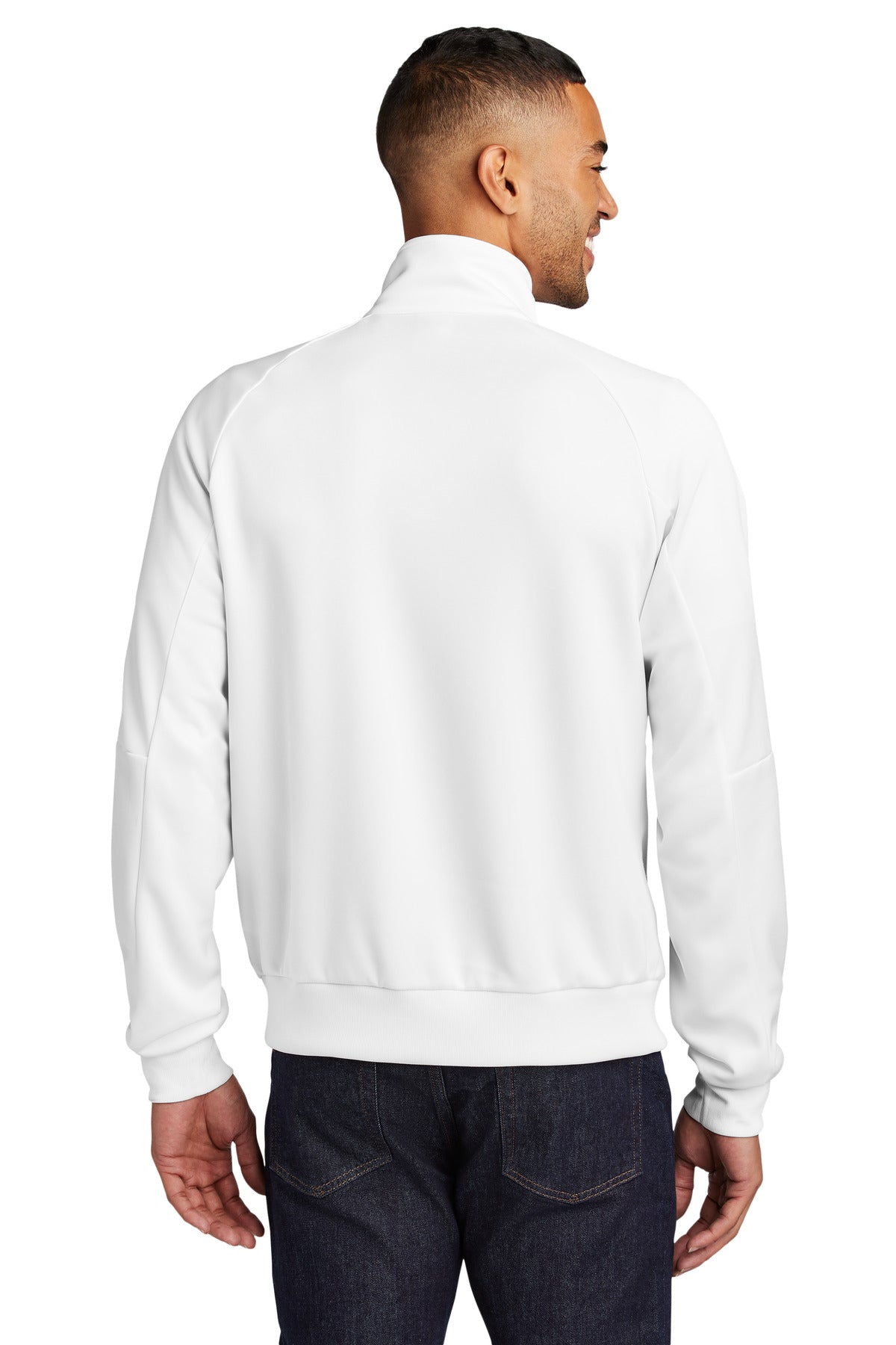White Nike Full-Zip Chest Swoosh Jacket NKFD9891