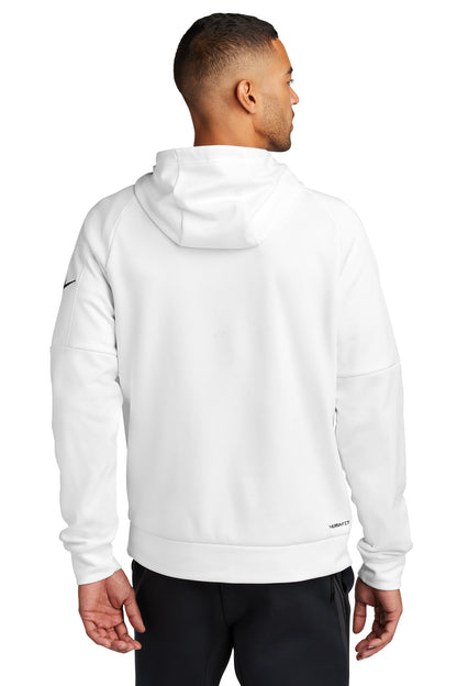 White Nike Therma-FIT Pocket 1/4-Zip Fleece Hoodie NKFD9742