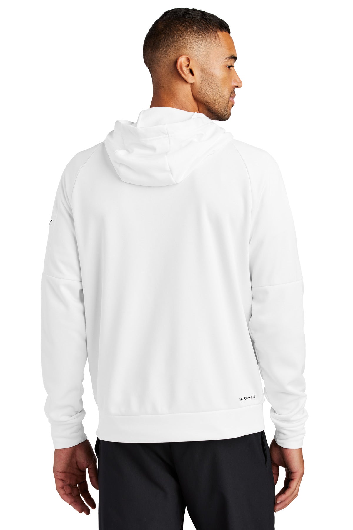 White Nike Therma-FIT Pocket Full-Zip Fleece Hoodie NKFD9859