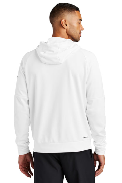 White Nike Therma-FIT Pocket Full-Zip Fleece Hoodie NKFD9859