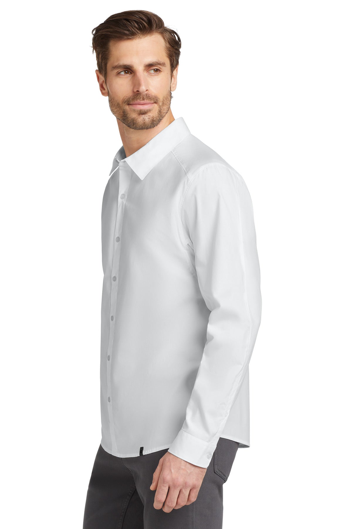 White OGIO Commuter Woven Shirt. OG1002