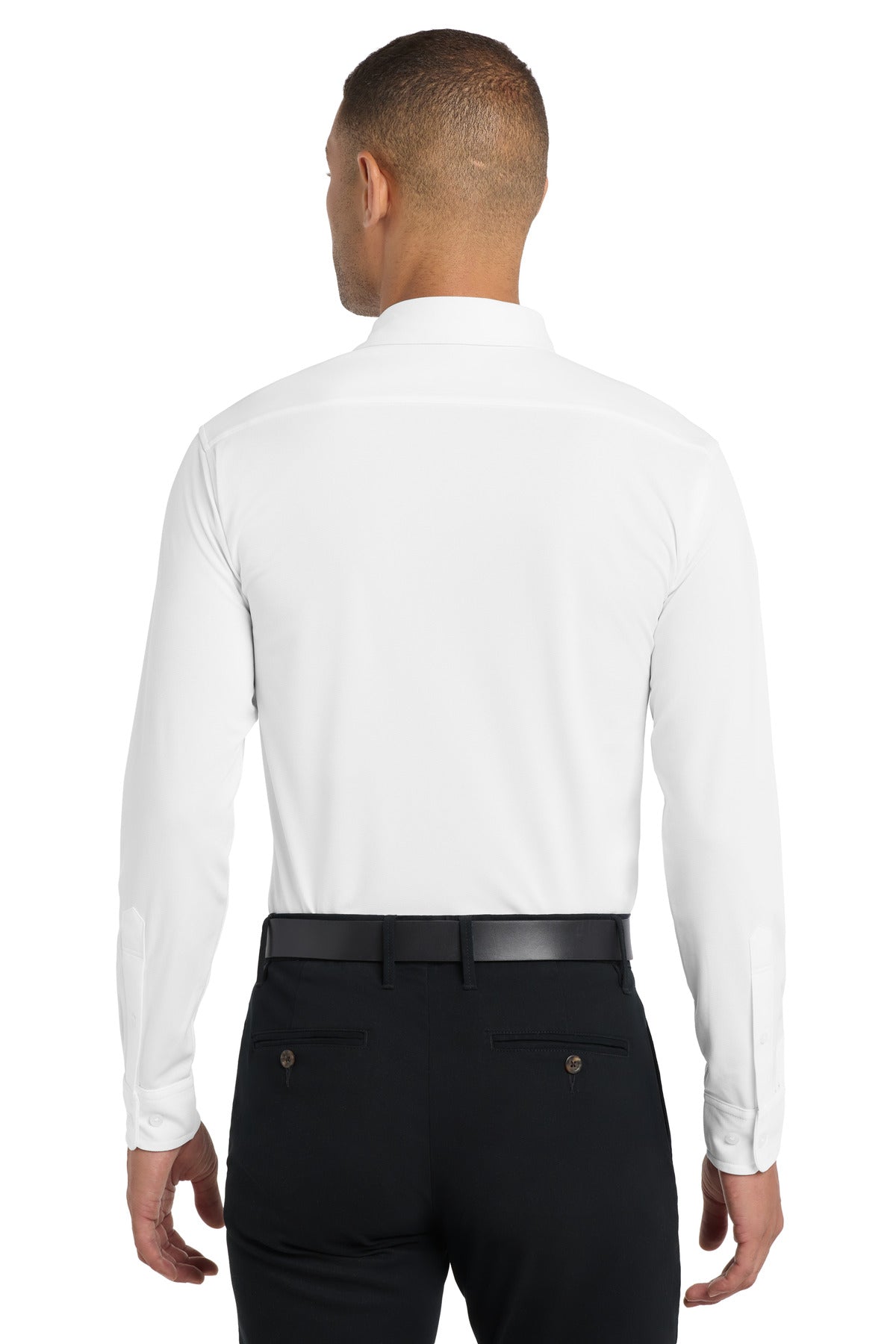 White Port Authority Dimension Knit Dress Shirt. K570